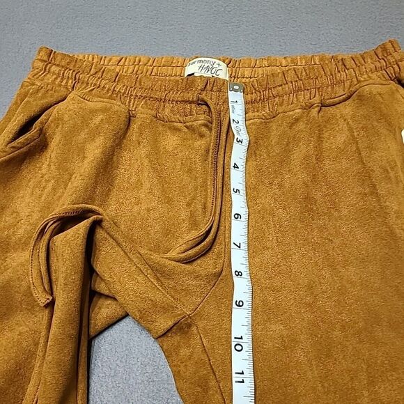 Harmony + Havoc Womens Joggers Large Brown Velvette Soft Stretch - Picture 6 of 12